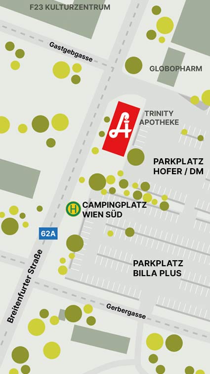 Anfahrtsplan zur Trinity-Apotheke